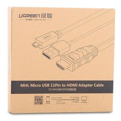 Cáp MHL Micro USB (11pin) sang HDMI dài 2M UGREEN MH102 – 20139 (màu đen).
