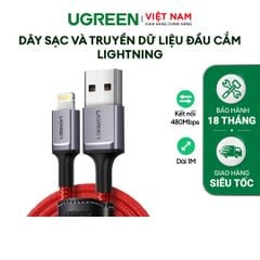 Cáp sạc nhanh iPhone UGREEN US293 Chuẩn MFi, truyền dữ liệu
