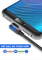 Cáp sạc nhanh type C vuông góc UGREEN vỏ bện US284 – 0.5m