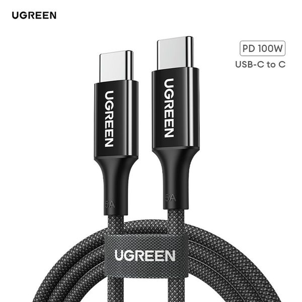 Cáp sạc nhanh Type C dây bện đầu bọc kim loại Ugreen US557