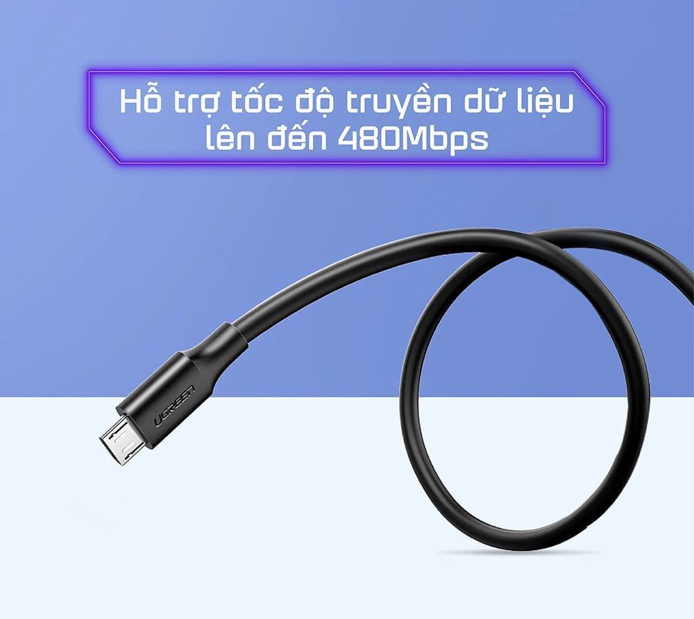 Cáp sạc nhanh Micro USB hỗ trợ sạc nhanh truyền dữ liệu Ugreen US289