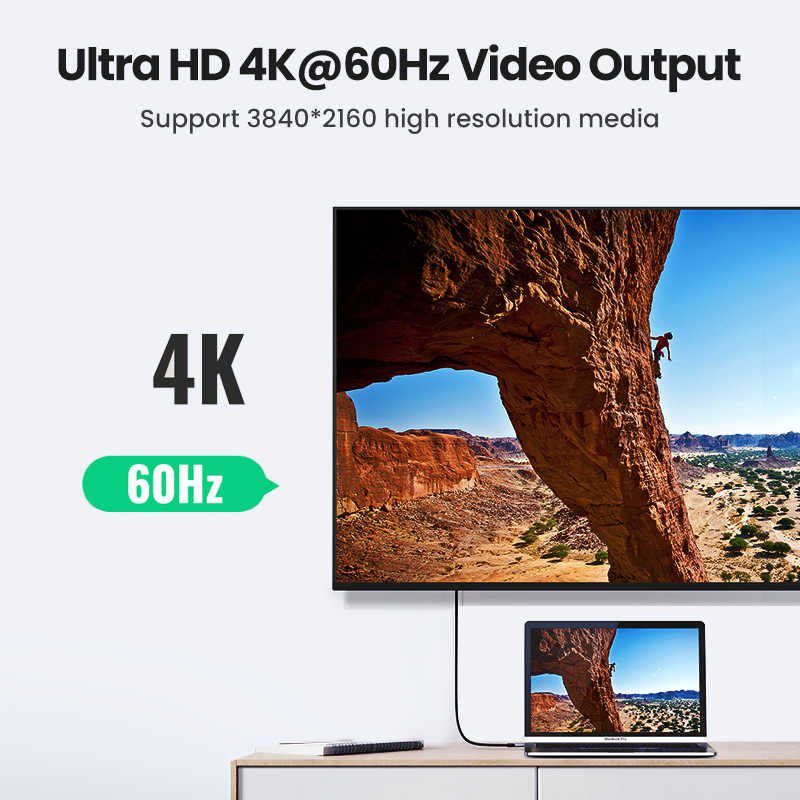 Cáp sạc nhanh Thunderbolt Type C Ugreen US355 truyền hình ảnh