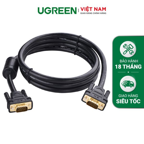Cáp DVI Ugreen DV101 chuẩn DVI-D (24+1) 2 đầu đực
