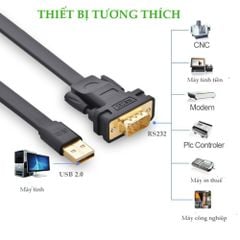 Cáp lập trình cổng COM USB 2.0 RS232 UGREEN CR107