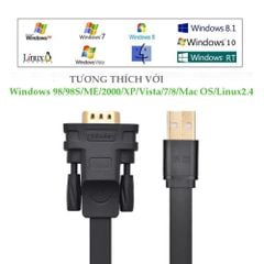 Cáp lập trình cổng COM USB 2.0 RS232 UGREEN CR107