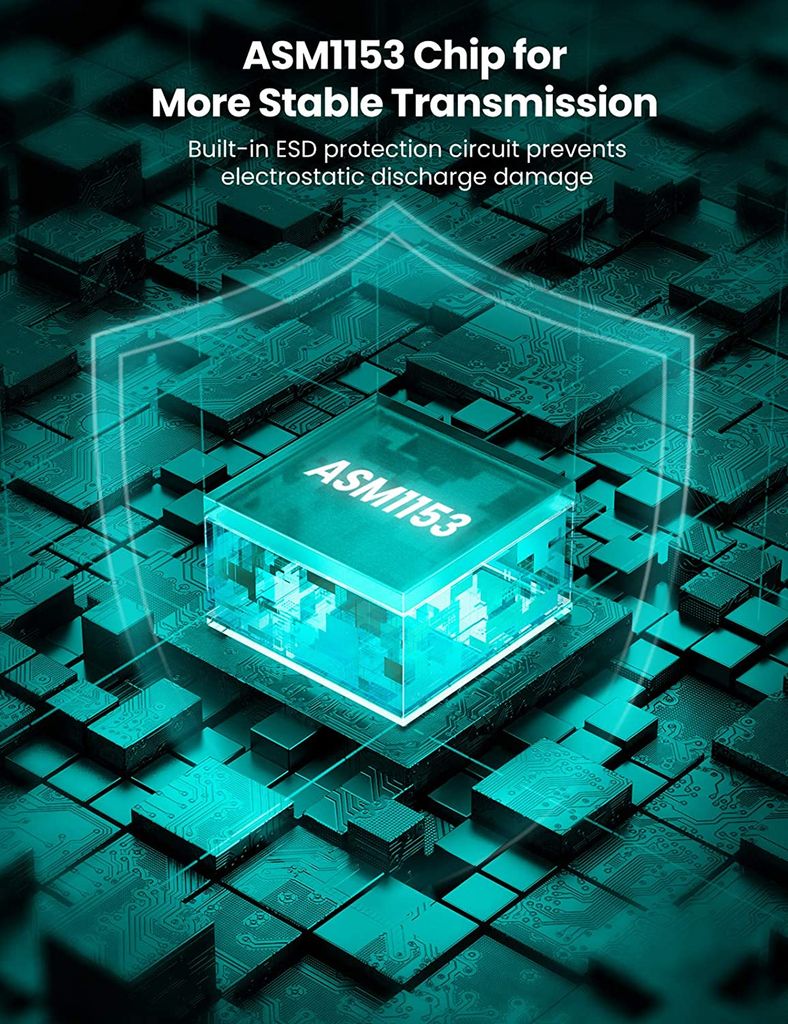 Hộp đựng ổ cứng di động SSD và HDD 2,5 inch UGREEN 10904 – Tốc độ truyền 5Gbps, tương thích ngược với USB 2.0 / 1.1