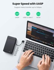 Hộp đựng ổ cứng di động SSD và HDD 2,5 inch UGREEN 10904 – Tốc độ truyền 5Gbps, tương thích ngược với USB 2.0 / 1.1
