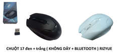 Chuột RIZYUE 17  Không Dây + Bluetooth - Màu Đen, Trắng