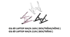 Giá đỡ laptop nhựa 16/21 Inch - Màu Đen, Trắng, Hồng