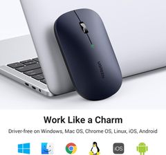 Chuột Máy Tính Bluetooth Ugreen MU001 – Hỗ Trợ Kết Nối USB 2.4G  4 mức DPI, nút nút bấm Silent