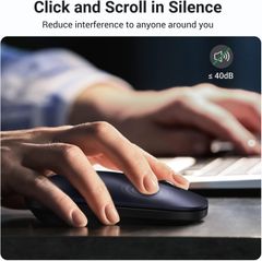 Chuột Máy Tính Bluetooth Ugreen MU001 – Hỗ Trợ Kết Nối USB 2.4G  4 mức DPI, nút nút bấm Silent