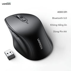 Chuột máy tính không dây UGREEN MU101 thiết kế công thái học siêu êm, Bluetooth 5.0