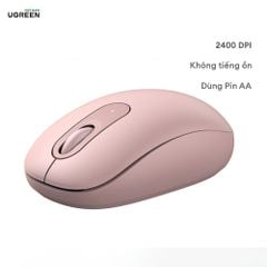 Chuột máy tính không dây silent công thái học UGREEN MU105  4 mức điều chỉnh DPI, siêu êm, 2.4G