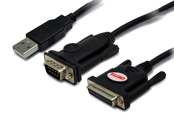 Cáp USB 2.0->Com 9K+Com 25L 1.5m Y-107 UNITEK (N)