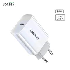 Củ sạc nhanh 20W UGREEN CD137  cổng ra USB-C, chống quá dòng quá nhiệt. tương thích với Iphone, Ipad