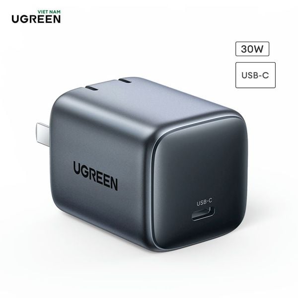 Củ sạc nhanh GaN 30W màu trắng Ugreen CD319