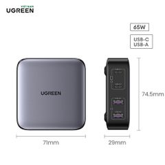 Sạc nhanh GaN 65W Ugreen CD327 2C2A