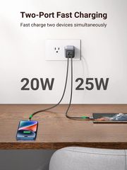 Củ sạc nhanh Ugreen 45W CD294 chân dẹt