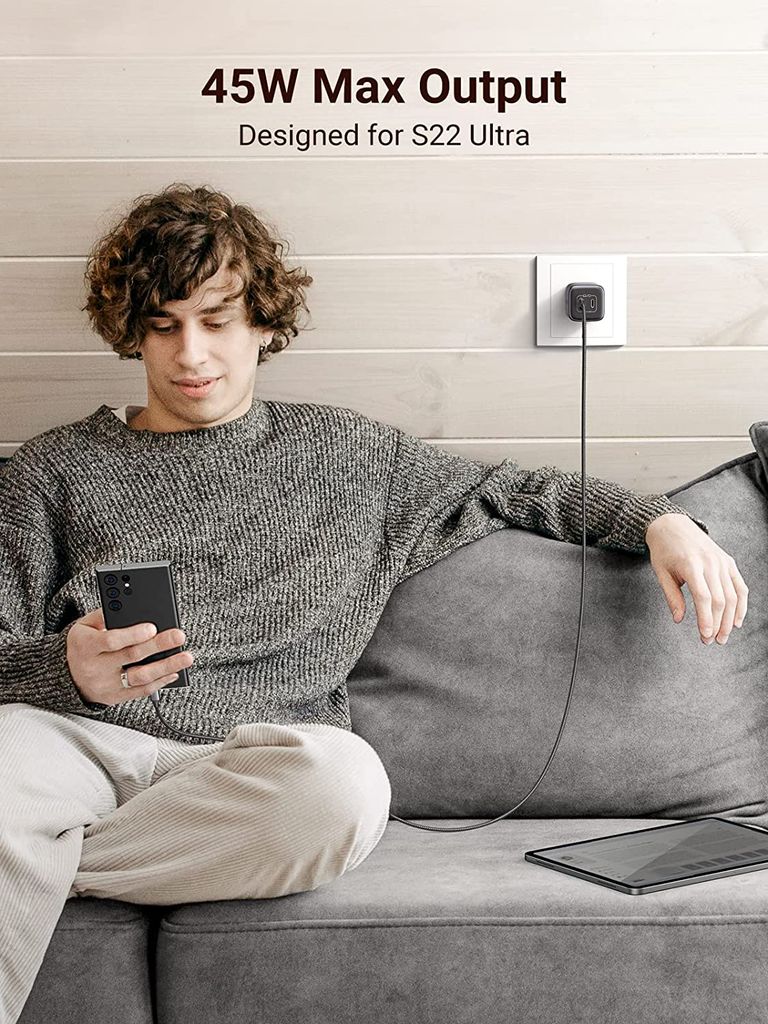 Củ sạc nhanh Ugreen 45W CD294 chân dẹt