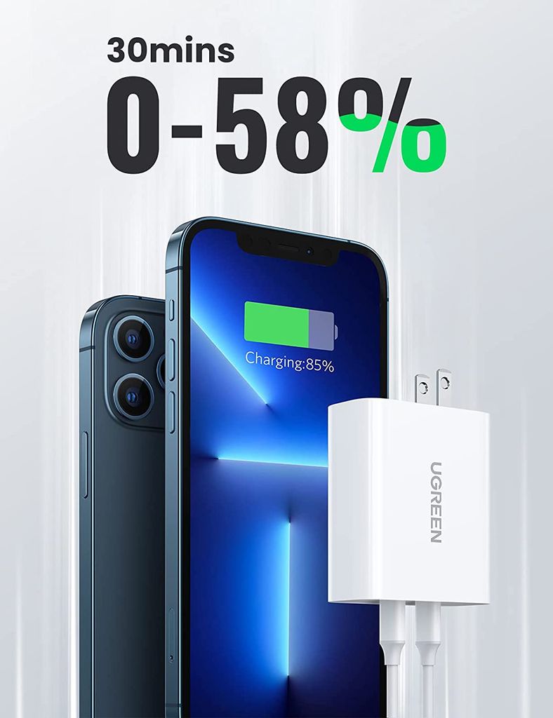 Củ sạc nhanh Ugreen 70263 hai cổng 36W