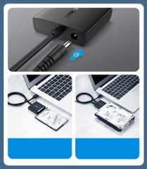 Bộ chuyển đổi ra ổ cứng và SSD SATA UGREEN CM257 Có nguồn DC 5.5mm – Tốc độ truyển tải lên đến 5Gbps
