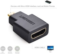 Đầu chuyển đổi micro HDMI (đực) sang HDMI (cái) UGREEN 20106.