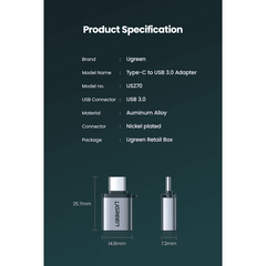 Đầu chuyển đổi OTG Type C sang USB 3.0 UGREEN US270