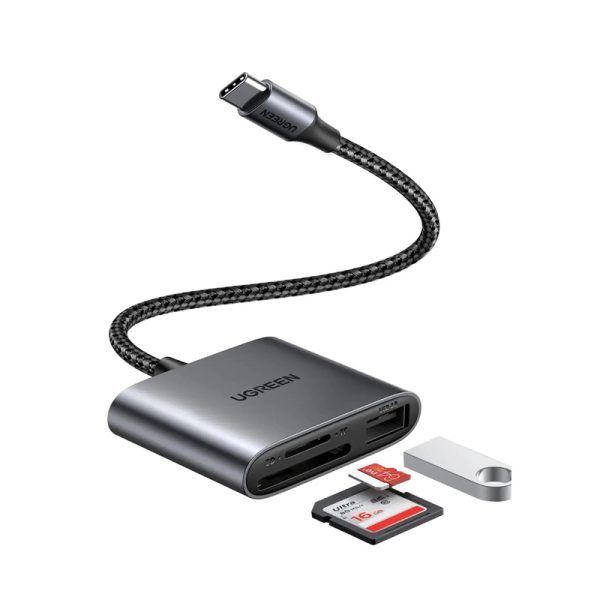 Đầu đọc thẻ UGREEN Type-C sang USB và thẻ SD/TF