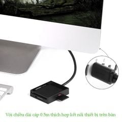 Đầu đọc thẻ Ugreen CR125 đầu vào USB 3.0 siêu nhanh