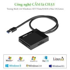 Đầu đọc thẻ Ugreen CR125 đầu vào USB 3.0 siêu nhanh