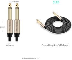 Dây âm thanh 3.5mm đực sang 6.5mm mạ vàng 24k cao cấp UGREEN AV127