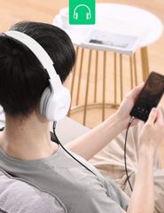 Dây âm thanh 3.5mm UGREEN AV112 Vỏ bện vải sợi tổng hợp dài từ 0.5-5m