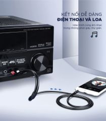 Dây Audio 3.5mm ra 2 đầu RCA (Hoa sen) dài 1M UGREEN AV116 10749