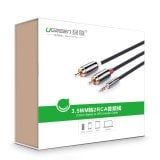 Dây Audio 3.5mm ra 2 đầu RCA (Hoa sen) dài 2M UGREEN AV116 – 10584