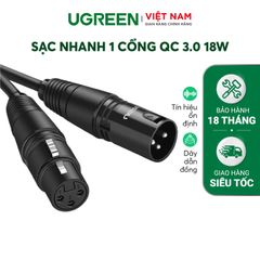 Dây nối dài XLR (Cannon) 3-pin UGREEN AV130