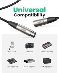 Dây Audio nối dài MIC XLR dây dù bện UGREEN AV185