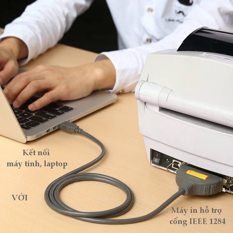 Dây cáp máy in USB sang IEEE1284 Parallel dài 1-2m UGREEN CR124