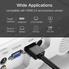 Dây cáp HDMI 2.0 4K@60Hz thuần đồng 19+1 UGREEN HD104 0,5m-3m
