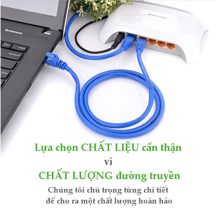 Dây cáp mạng Cat6 UGREEN NW102 cáp tròn màu xanh
