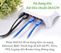 Dây cáp mạng Cat6 UGREEN NW102 cáp tròn màu xanh