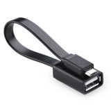 Dây Micro USB 2.0 OTG dạng dẹt dài 15cm UGREEN US126 10821 (màu đen)