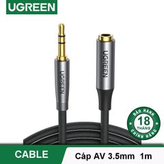 Cáp nối dài 3.5mm dây bện Không hỗ trợ Mic Ugreen AV190