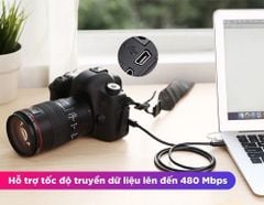 Dây cáp chuyển USB sang Mini USB đầu mạ vàng UGREEN US132