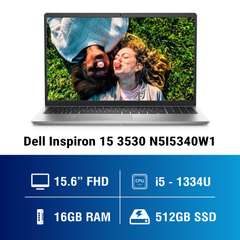Laptop Dell Inspiron 15 3530 (N5I5340W1) (I5 1334U/16GB/512GB SSD/15.6 Inch FHD/Win 11 Home + Office 21/Silver)
