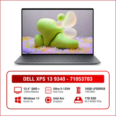 Laptop - Máy tính xách tay Dell XPS 13 9340, Ultra 5-125H, 16GB, 1TB SSD, Intel Arc Graphics, 13.4