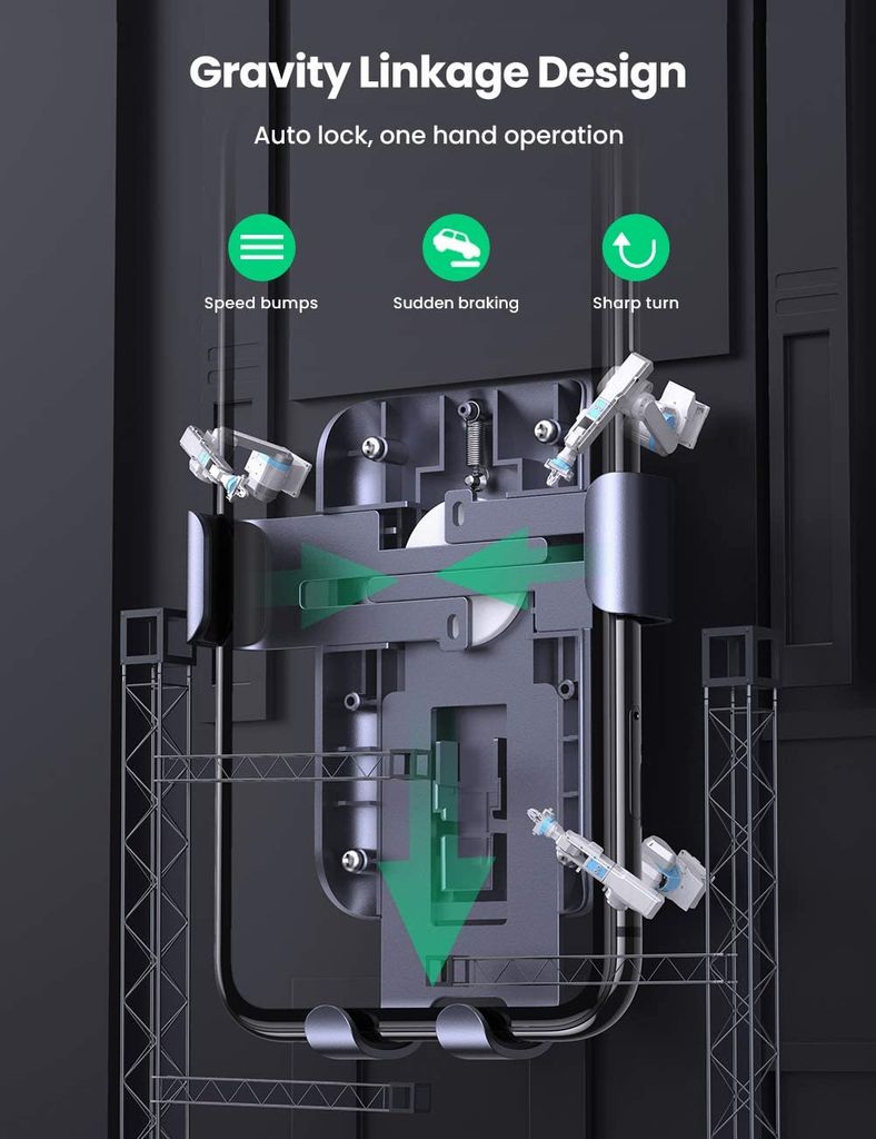 Giá đỡ điện thoại UGREEN LP148 Cắm khe gió điều, kích thước từ 4.7 đến 6 inch