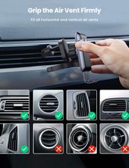 Giá đỡ điện thoại UGREEN LP148 Cắm khe gió điều, kích thước từ 4.7 đến 6 inch