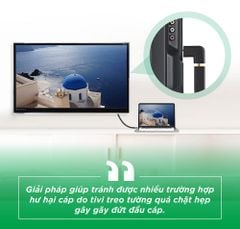 Đầu nối cổng HDMI male sang HDMI female vuông góc 90 độ BẺ XUỐNG UGREEN 20109  Hàng phân phối chính hãng – Bảo hành 18 tháng