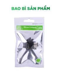 Đầu nối cổng HDMI male sang HDMI female vuông góc 90 độ BẺ XUỐNG UGREEN 20109  Hàng phân phối chính hãng – Bảo hành 18 tháng