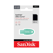 USB SANDISK 32GB USB 3.2 GEN1 ULTRA CURVE SDCZ550-032G-G46 MÀU XANH MINT